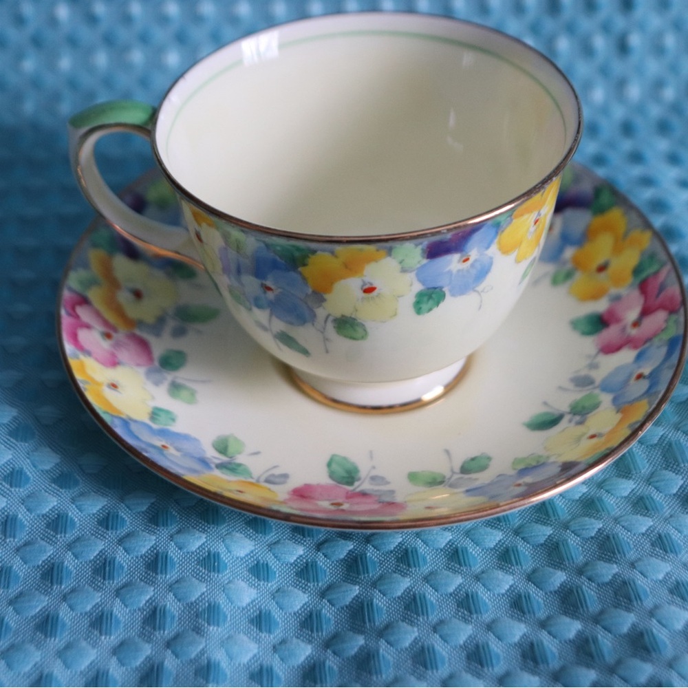 Floral Porcelain Teacup and Saucer Set